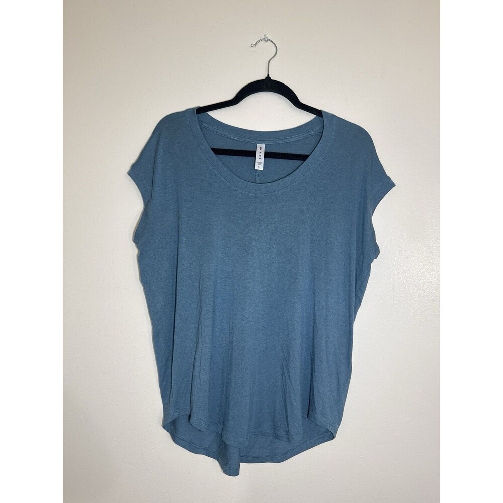 Athleta Scoop Neck Modal Blend Short Sleeve Oversized T Shirt Teal Size S